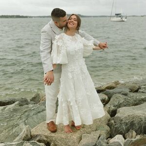 Zimmerman Postcard Linen and Silk Appliqué dress